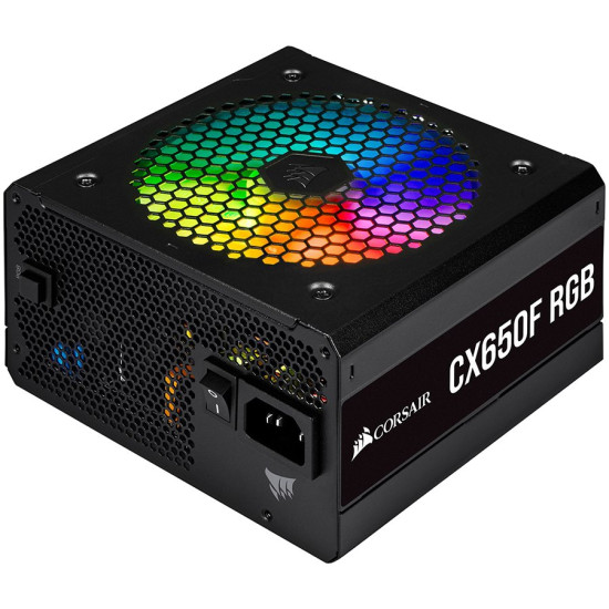 CORSAIR CX Series, CX650F 650W 80+ Bronze Fully Modular PSU, RGB, Black Захранване