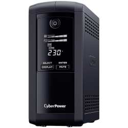 CyberPower UPS с AVR ,Line-Interactive, LCD display,700VA/390W, 4x Schuko, Runtime at 90W ( min ):33, Surge and Spike protection; VP700ELCD Непрекъсваемо Токозахранване