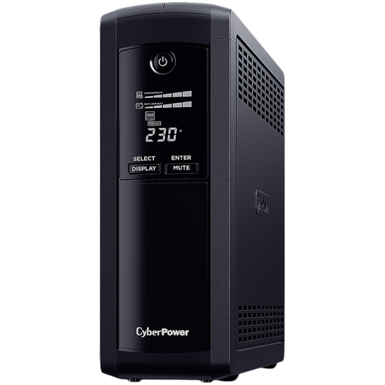 CyberPower UPS AVR, 1600VA/960W, Line-Interactive, LCD display, 4x Schuko, Runtime at 480W ( min ):11, Surge and Spike protection; VP1600ELCD Непрекъсваемо Токозахранване