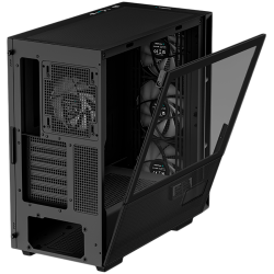 DeepCool CH560 Digital, Mid Tower, Mini-ITX/Micro-ATX/ATX/E-ATX, 1xUSB3.0, 1xType-C, 1xAudio, 3x140mm + 1x120mm Pre-Installed ARGB Fans, Tempered Glass, Mesh Panels, Dual-Status Digital Display, GPU Support Arm, Black, R-CH560-BKAPE4D-G-1 Шаси