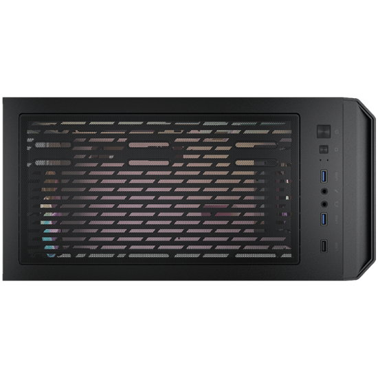 COUGAR MG140 Air RGB - Black, Mini Tower, Mini ITX / Micro ATX, USB 3.0 x 2, USB 2.0 x 1, Mic x 1 / Audio x 1, RGB Button, 3x 120mm ARGB fans pre-installed, Built-in LED controller, Patterned Air Vents, 205 x 410 x 420 (mm) Шаси