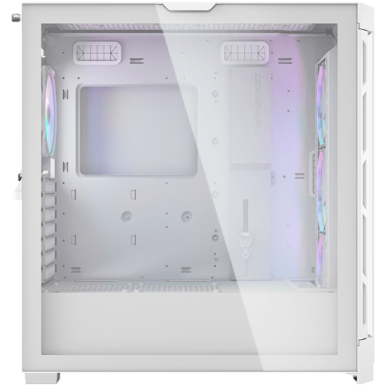 COUGAR DUOFACE PRO RGB White, Mid-Tower, Tempered Glass + Airflow front panels, 4x 120mm ARGB fans, GPU Holder, mITX/mATX/ATX/CEB/E-ATX, 1x Type-C Gen 2, 2x USB 3.0, 1x USB 2.0, Audio/Mic 3.5mm jack, RGB Button, 496x240x465 (mm) Шаси