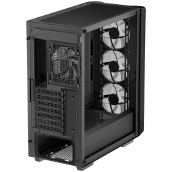DeepCool CC560 MESH V2, Mid Tower, Mini-ITX/Micro-ATX/ATX, 2xUSB3.0, 1xAudio, 4x120mm Pre-Installed ARGB Fans, Tempered Glass, Mesh Panel, Black, R-CC560-BKAMA4-G-2 Шаси