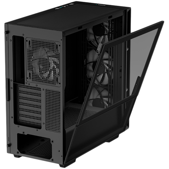 DeepCool CH560, Mid Tower, Mini-ITX/Micro-ATX/ATX/E-ATX, 1xUSB3.0, 1xType-C, 1xAudio, 3x140mm + 1x120mm Pre-Installed ARGB Fans, Tempered Glass, Mesh Panels, GPU Support Arm, Black, R-CH560-BKAPE4-G-1 Шаси