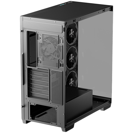 DeepCool CG580 4F V2, Mid Tower, Mini-ITX/Micro-ATX/ATX, Rear Connector support, 2xUSB3.0, 1x Type-C Gen2, 1xAudio, 3x120mm ARGB Reverse Fans, 1x120mm ARGB Fan, Tempered Glass, Mesh Panel, Black, R-CG580-BKADA4-G-2, 2Y Шаси