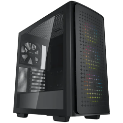 DeepCool CK560, Mid Tower Case, Mini-ITX Micro-ATX/ATX/E-ATX, 2x USB3.0, 1x Audio, 1x Type-C, Pre-Installed 3x120mm ARGB Fans + 1x140 Black Fan, Tempered Glass, Mesh Panel, GPU Support Arm, R-CK560-BKAAE4-G-1 Шаси