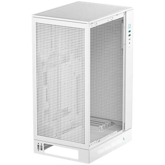 DeepCool CH270 DIGITAL WH, Mini Tower, Mini-ITX/Micro-ATX, 2xUSB3.0, 1xType-C Gen 2, 1xAudio/Mic, Mesh Panel, White, R-CH270-WHNDM0-G-1, 2Y Шаси