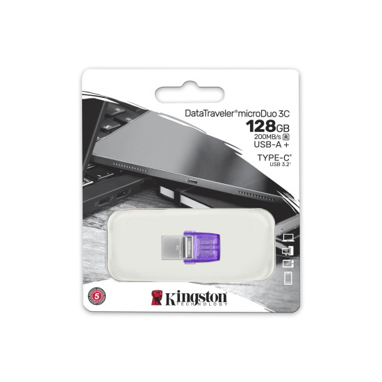 KINGSTON USB3.2  USB_A/C 128GB PLASTIC