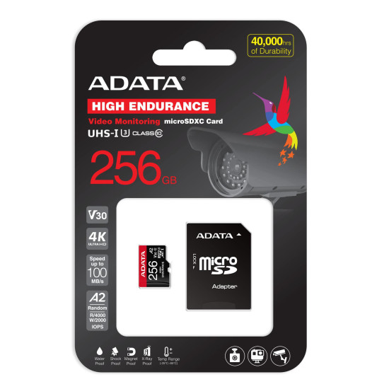 ADATA SDMICRO 256GB UHS-I_U3 CL10 V30 PLASTIC