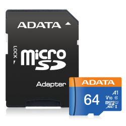 ADATA SDMICRO 64GB UHS-I CL10A1 PLASTIC