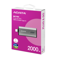 ADATA SSD 2TB EXT USB-C GRAY