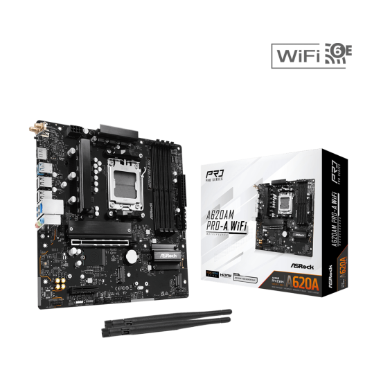 ASROCK A620 4xDDR5  2xSATA3  RAID HDMI                  3xM2 GLAN        1xPCIEx16 1xPCIEx1 WiFi