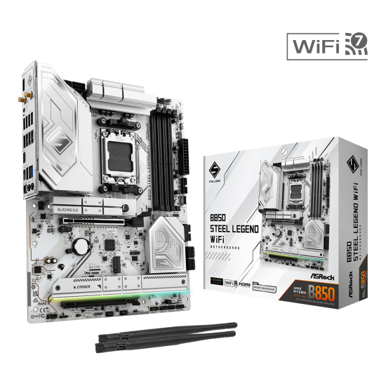 ASROCK B850 4xDDR5  4xSATA3  RAID HDMI                  4xM2 GLAN        2xPCIEx16             WiFi