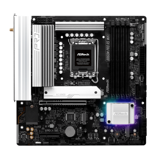 ASROCK B860 4xDDR5  4xSATA3  RAID HDMI DP            3xM2 GLAN        1xPCIEx16 1xPCIx1       WiFi