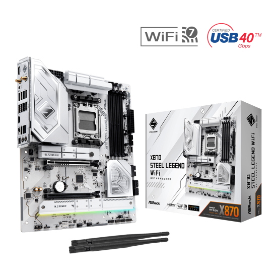 ASROCK X870 4xDDR5  4xSATA3  RAID HDMI                  3xM2 GLAN        2xPCIEx16       WiFI      