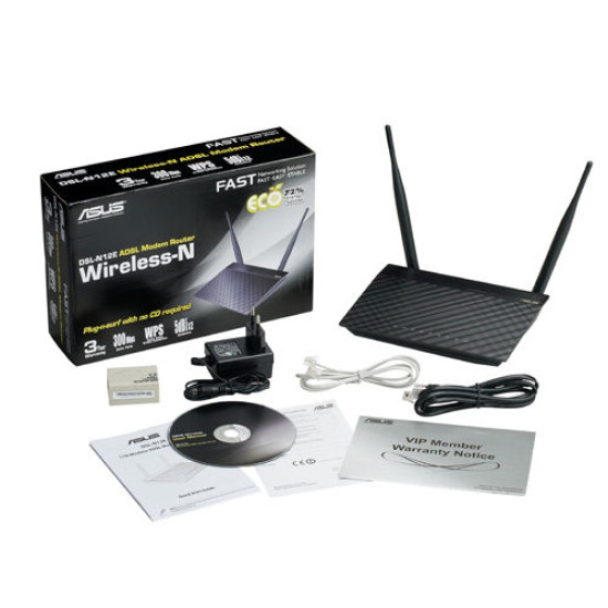 ASUS ROUTER_ADSL MBIT EXTERNAL_ANTENNA 2.4GHZ 300MBPS 4xLAN