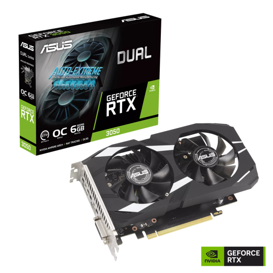 ASUS NVIDIA RTX3050 HDMI DVI-D DP 96B 6GB ACTIVE