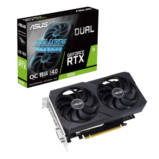 ASUS NVIDIA RTX3050 HDMI DVI-D DP 128B 8GB ACTIVE