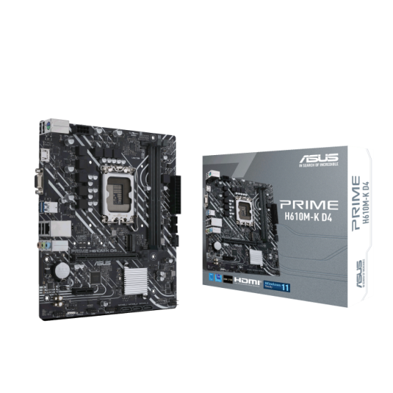ASUS H610 2xDDR4  4xSATA3           HDMI        VGA 1xM2 GLAN        1xPCIEx16 1xPCIEx1