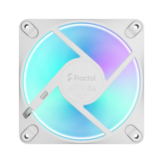 FRACTAL DESIGN 120MM DYNAM3 REVERS RGB WHI