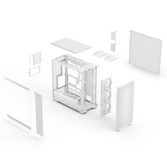 FRACTAL DESIGN EPOCH XL WHITE TG CLEAR