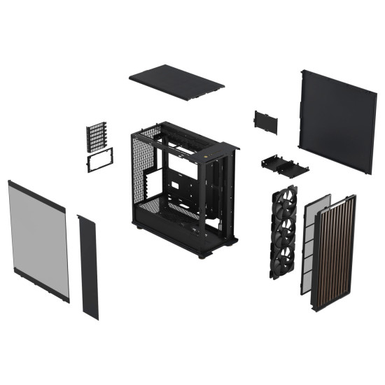 FRACTAL DESIGN CASE E-ATX MID TOWER BLACK