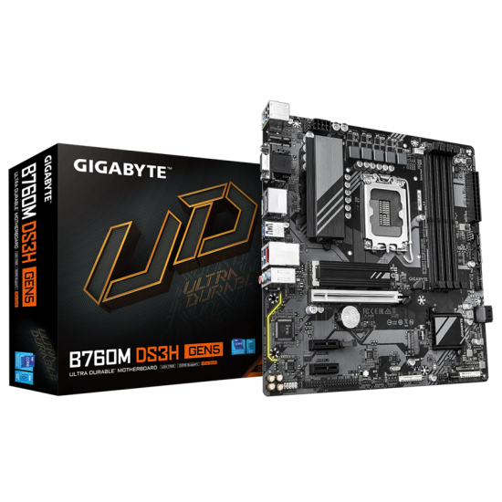 GIGABYTE B760 4xDDR5  4xSATA3  RAID HDMI 2DP VGA 2xM2 GLAN        1xPCIEx16 2xPCIEx1   