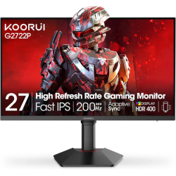KOORUI 27 QHD IPS 200Hz 1ms 16:9 HDMI DP HDR PIVOT