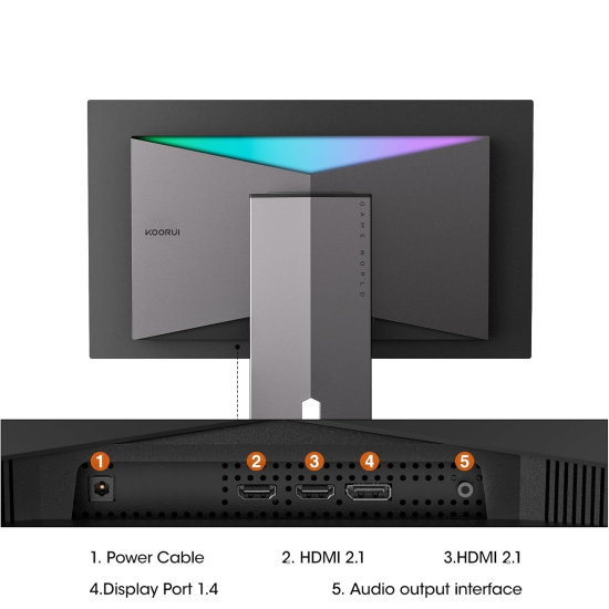 KOORUI 27 QHD OLED 240Hz 0.03ms 16:9 HDMI DP HDR PIVOT SWIVEL