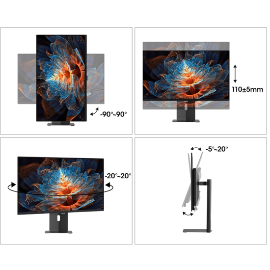KOORUI 27 QHD OLED 240Hz 0.03ms 16:9 HDMI DP HDR PIVOT SWIVEL