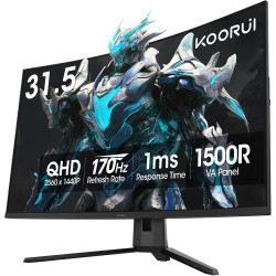 KOORUI 32 QHD 170Hz VA 1ms 16:9 HDMI DP FREESYNC CURVED