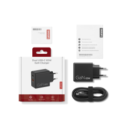 LENOVO DUAL 65W USB-C ADAPT BK