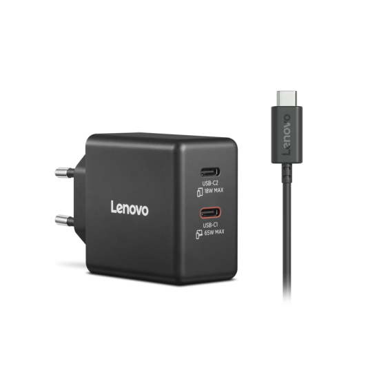 LENOVO DUAL 65W USB-C ADAPT BK
