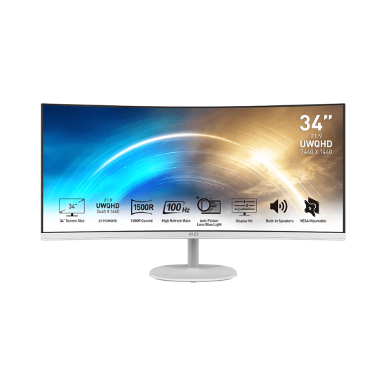 MSI 34 UW-QHD 100Hz VA 4ms 21:9 HDMI DP FREESYNC AUDIO CURVED