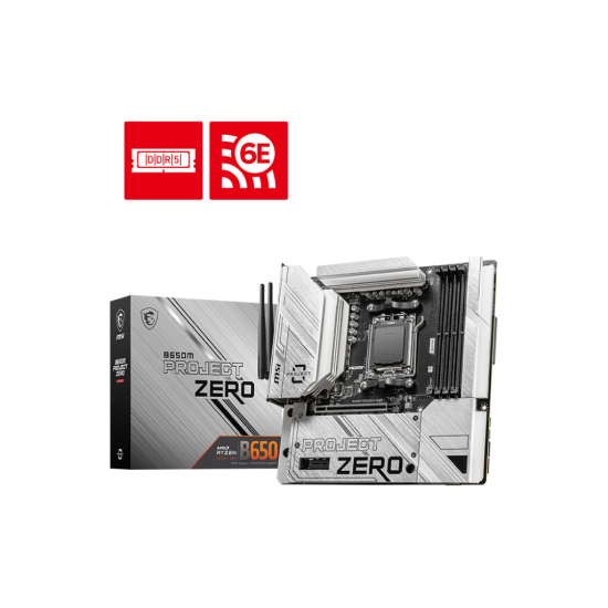 MSI B650 4xDDR5  4xSATA3  RAID HDMI DP          2xM2 GLAN        1xPCIEx16 1xPCIE1   WiFi