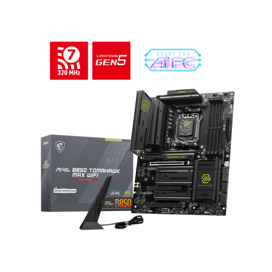 MSI B850 4xDDR5  4xSATA3 RAID HDMI                 4xM2 GLAN        3xPCIEx16                  WiFi