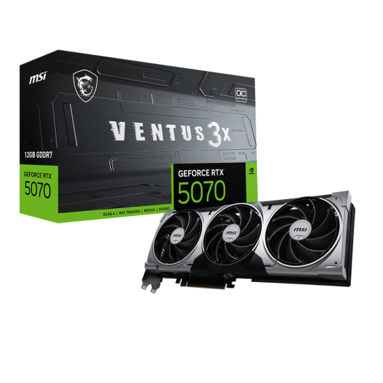 MSI NVIDIA RTX5070 HDMI DP 192B 12GB ACTIVE