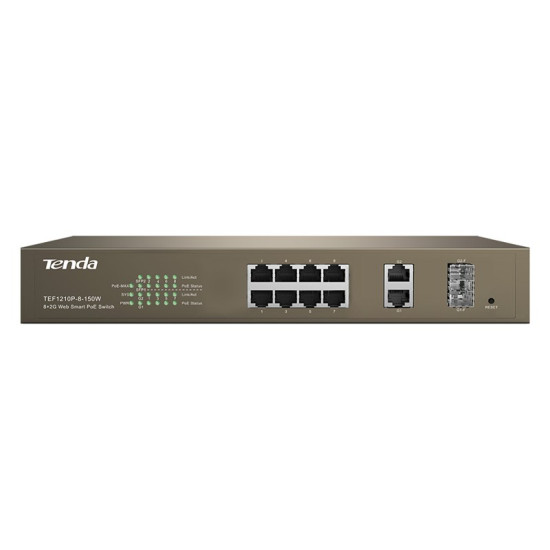 TENDA SWITCH COMBINED UNMANAGED 5.6GBPS 10PORTS POE 6KV_PROTECTION