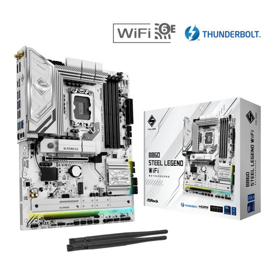 Дънна платка ASRock B860 STEEL LEGEND WIFI 6E, LGA 1851 Дънна платка ASRock B860 STEEL LEGEND WIFI 6E, LGA 1851