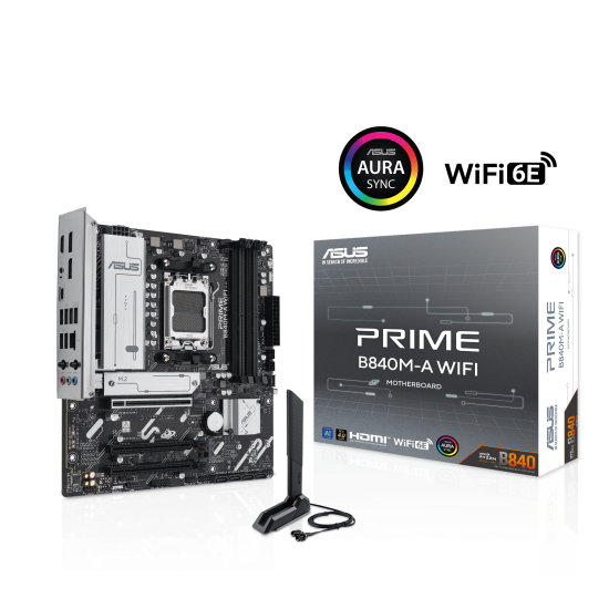 Дънна платка ASUS PRIME B840M-A WIFI 6E socket AM5 Дънна платка ASUS PRIME B840M-A WIFI 6E socket AM5
