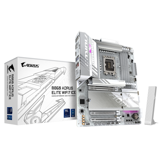 Motherboard GIGABYTE B860 AORUS ELITE WIF 7 ICE, LGA 1851 Motherboard GIGABYTE B860 AORUS ELITE WIF 7 ICE, LGA 1851