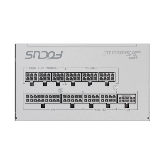 Power Supply SEASONIC FOCUS GX-850 White - 850W 80+ Gold, ATX 3.1, PCIe 5.1, Fully Modular Power Supply SEASONIC FOCUS GX-850 White - 850W 80+ Gold, ATX 3.1, PCIe 5.1, Fully Modular