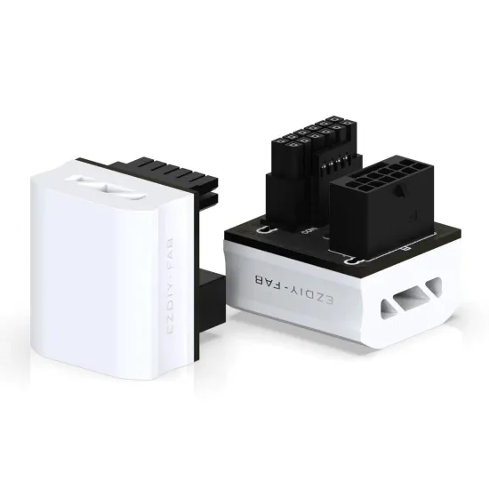 EZDIY-FAB 12VHPWR 600W GPU Power Adapter - RVS 180° Black EZDIY-FAB 12VHPWR 600W GPU Power Adapter - RVS 180° Black