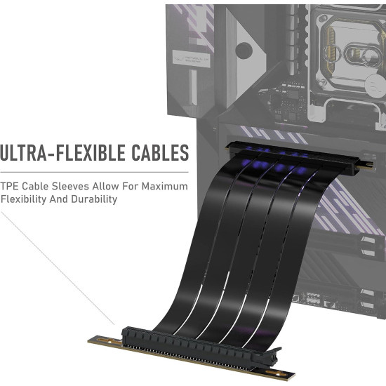 Кабел EZDIY-FAB Riser Cable Right Angle 300mm PCI-E x16 4.0 Кабел EZDIY-FAB Riser Cable Right Angle 300mm PCI-E x16 4.0