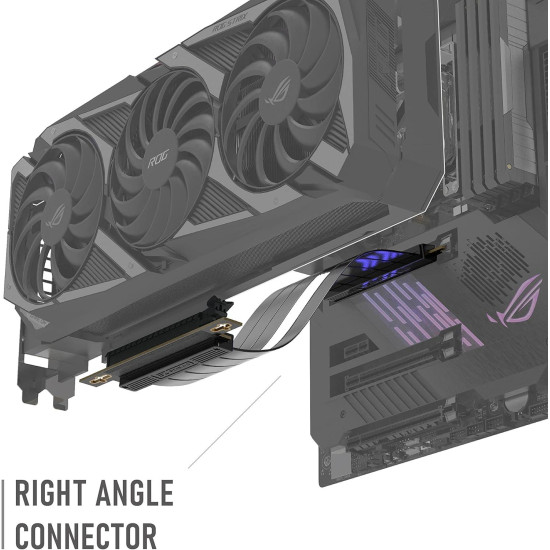 Кабел EZDIY-FAB Riser Cable Right Angle 300mm PCI-E x16 4.0 Кабел EZDIY-FAB Riser Cable Right Angle 300mm PCI-E x16 4.0