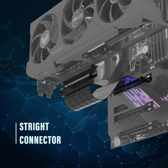 EZDIY-FAB High Speed Riser Cable PCIe x16 4.0 Port GPU Extension Card-Straight Connector 200mm EZDIY-FAB High Speed Riser Cable PCIe x16 4.0 Port GPU Extension Card-Straight Connector 200mm