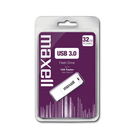 USB памет MAXELL Speedboat, 32GB USB 3.0 бяла USB памет MAXELL Speedboat, 32GB USB 3.0 бяла