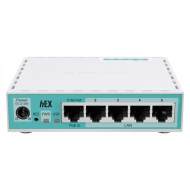 Рутер MikroTik 10/100/1000Mbit, PoE, RAM - 512 MB, USB - А, RouterOS v7, License level 4 Рутер MikroTik 10/100/1000Mbit, PoE, RAM - 512 MB, USB - А, RouterOS v7, License level 4