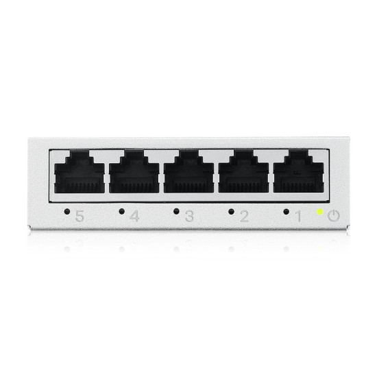 Суич ZYXEL GS-105B v5, 5 портов, Gigabit, метален корпус Суич ZYXEL GS-105B v5, 5 портов, Gigabit, метален корпус