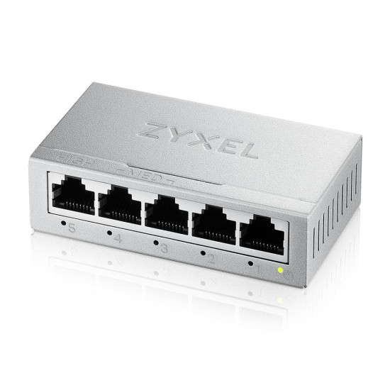 Суич ZYXEL GS-105B v5, 5 портов, Gigabit, метален корпус Суич ZYXEL GS-105B v5, 5 портов, Gigabit, метален корпус